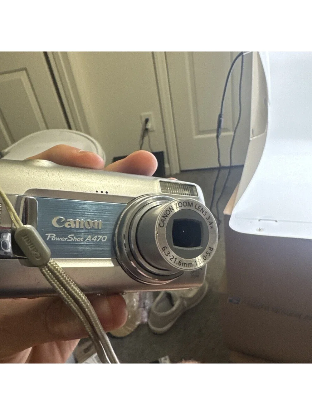 Canon PowerShot A470 7.1MP Compact Digital Camera Tested Working Blue
